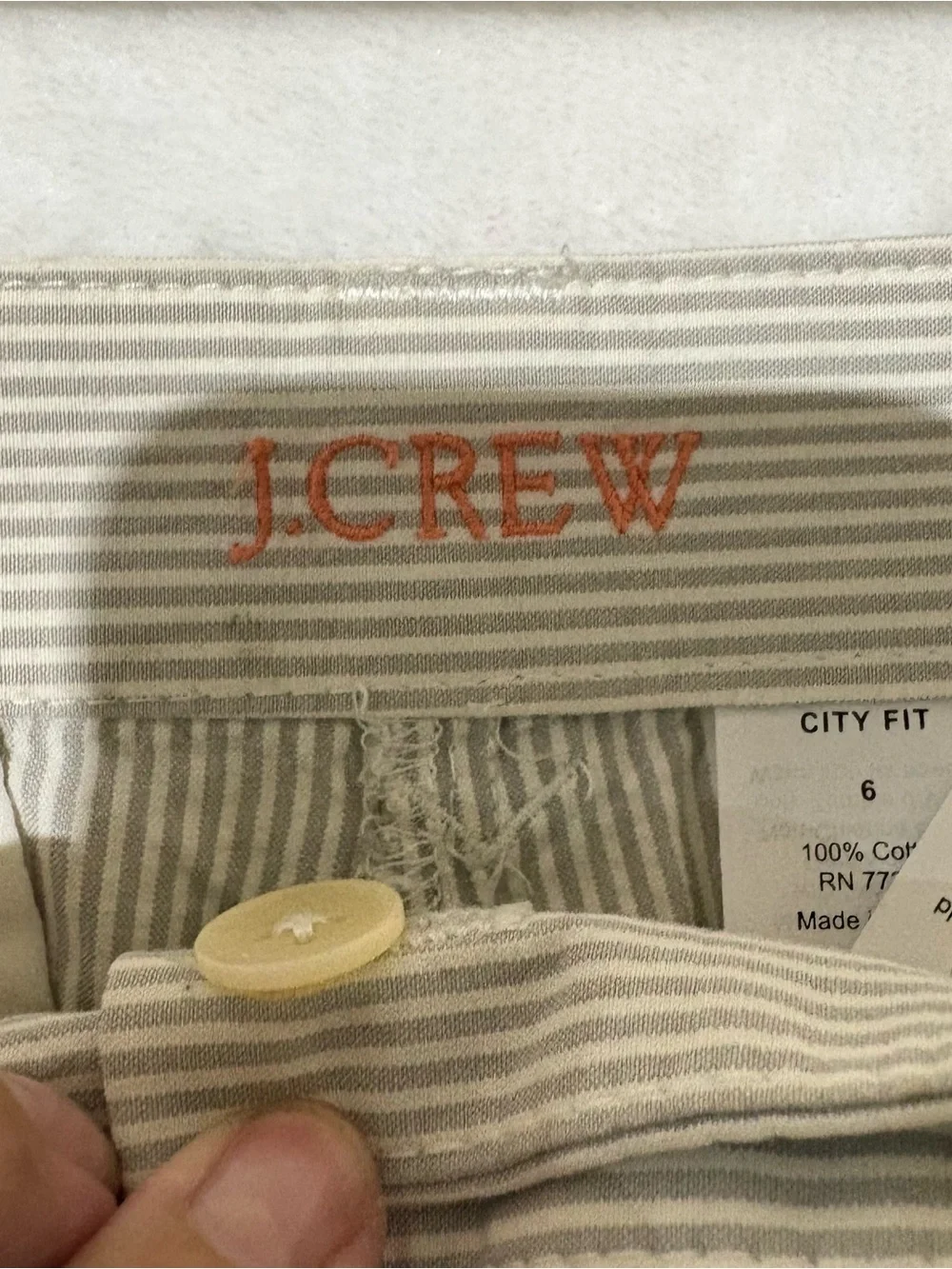 J. Crew City Fit Wide Leg Seersucker Pants